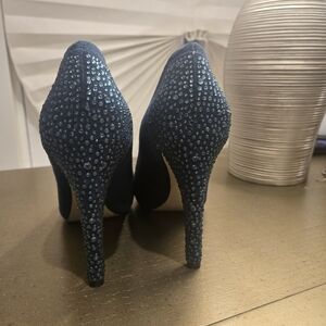 Nine West Blue Studded Heels